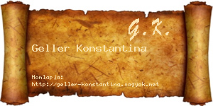 Geller Konstantina névjegykártya